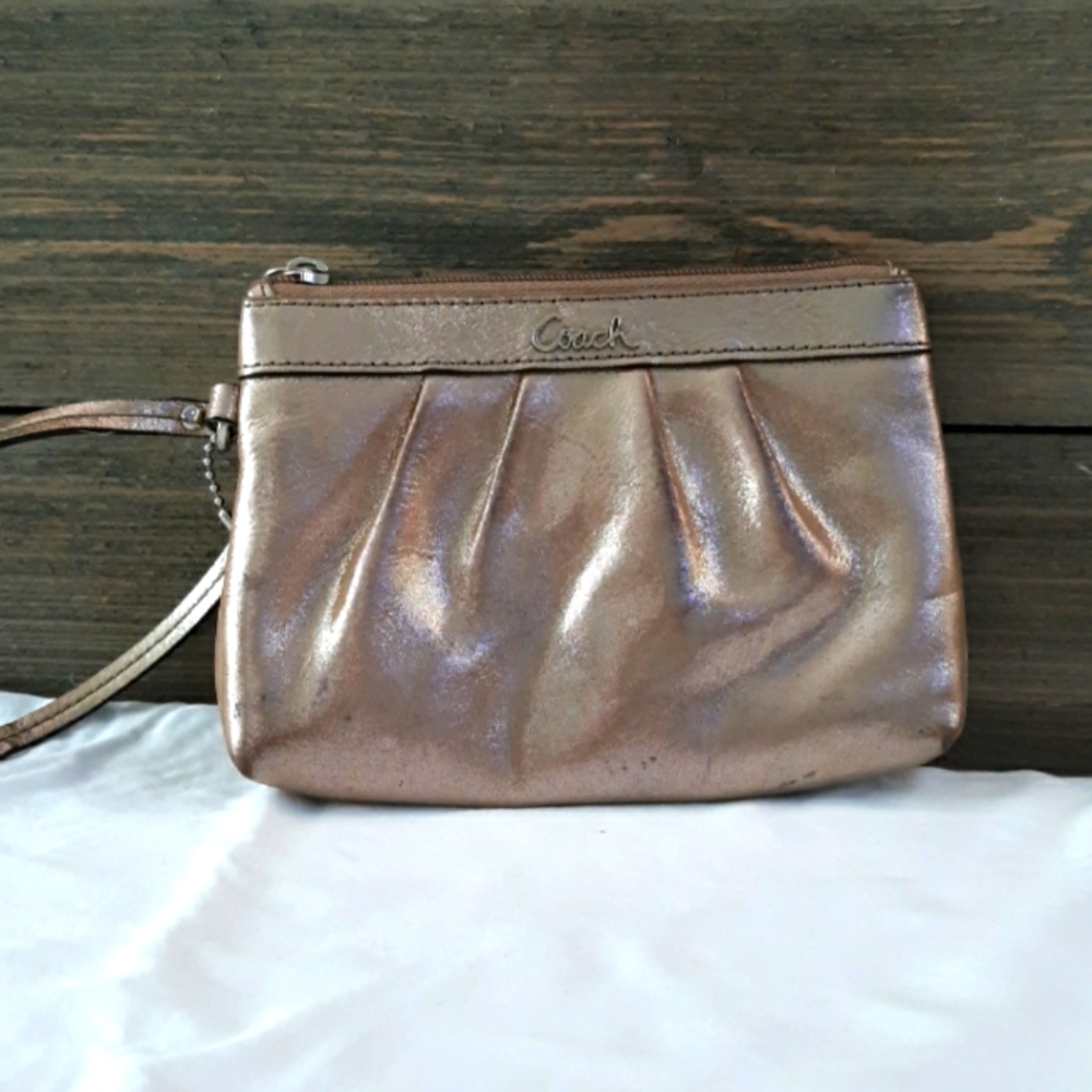 Gold Coach Wristlet